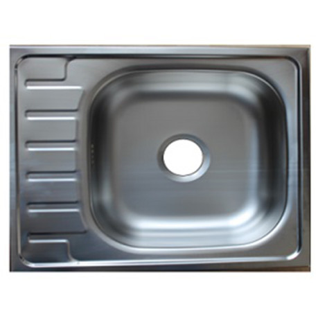 Мойка кухонная врезная 48x58*16см 0,6мм. (без сифона) Vladiks L-258 левая
