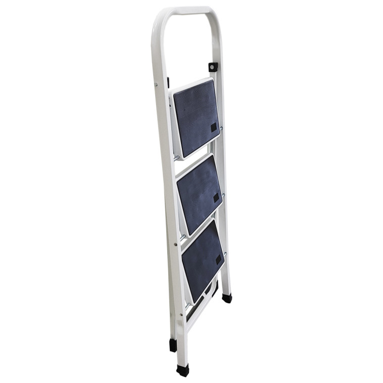 Cнимок Стремянка  3 широкие ступени 103.5*70.5*46см вес 6,7г сталь до 150кг Baizheng