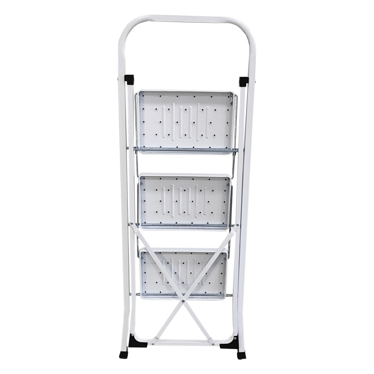 Рисунок Стремянка  3 широкие ступени 103.5*70.5*46см вес 6,7г сталь до 150кг Baizheng