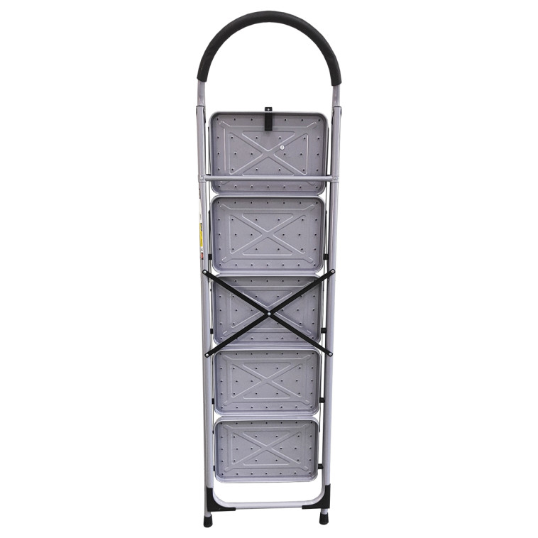 Рисунок Стремянка  5 широкие ступени  160*97*51см вес 11кг сталь до 150кг Baizheng