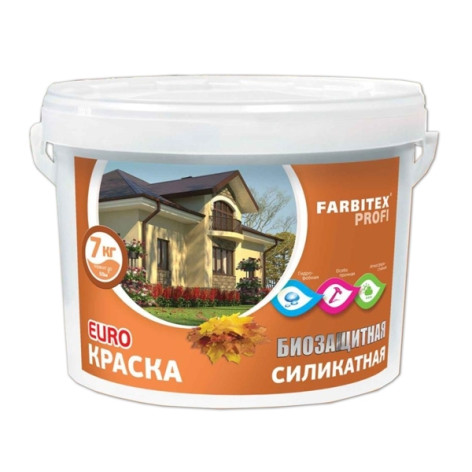 ВДК фасадная Farbitex Profi силикатная белая база А 7,0кг