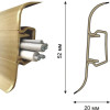 Мини изображение Плинтус напольный с кабель-каналом Rico №80 Дуб Альпийский 52мм*2,5м