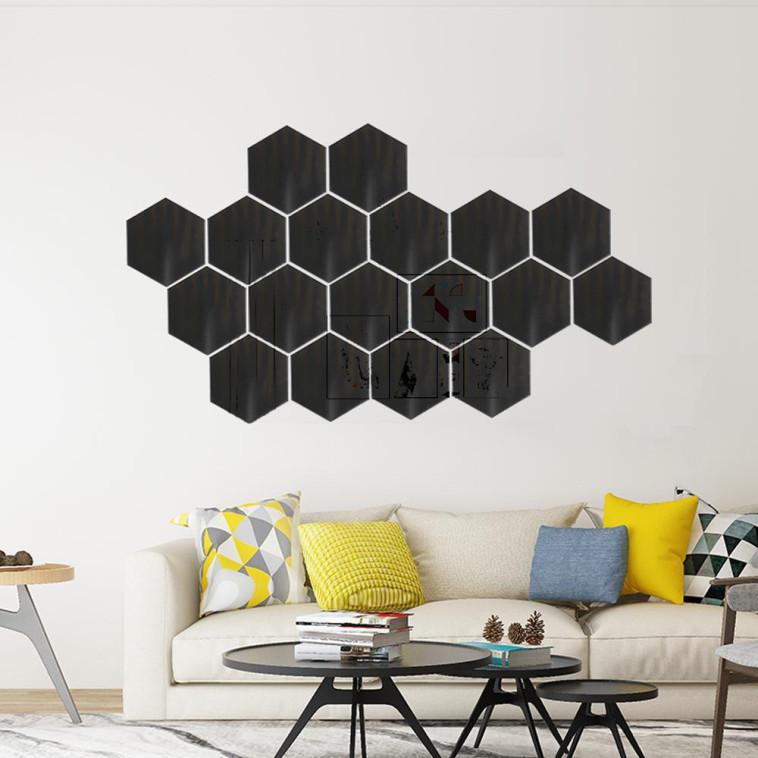 Картинка Панель стеновая самоклеящаяся  Зеркальный темно-серый 0,235х0,265м