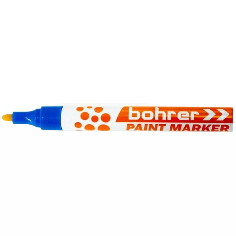 Фото Маркер-краска Bohrer 2-4 мм (цвет - синий) (круглый, нитро-основа)