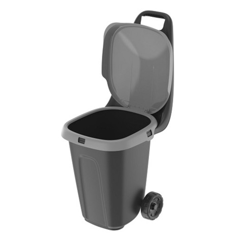 Бачек для мусора с зажимом для пакета и крышкой 38л 580*400*950мм черный
