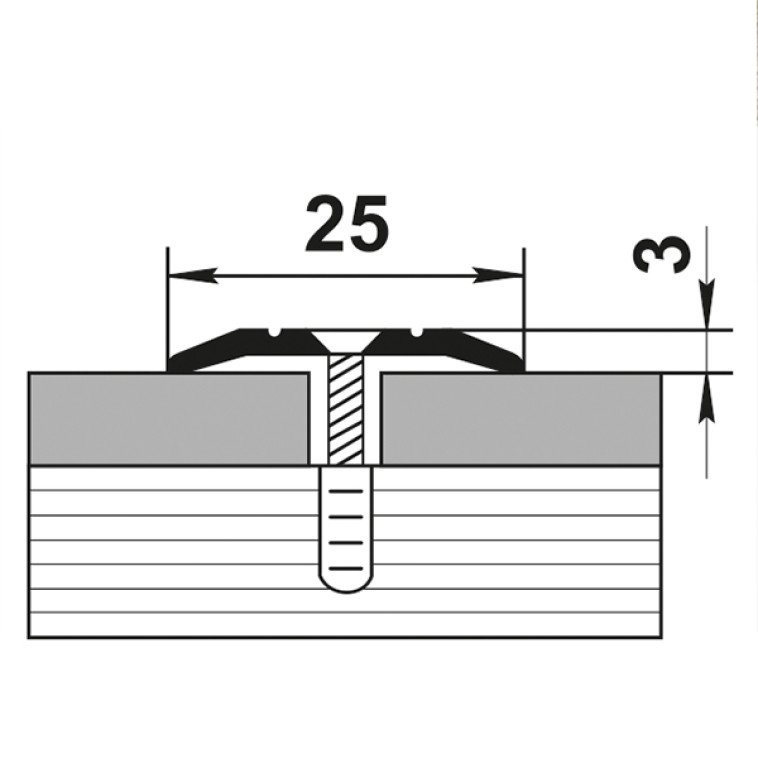 Изображение Порожек стык 1,8 м дуб дымчатый 25мм