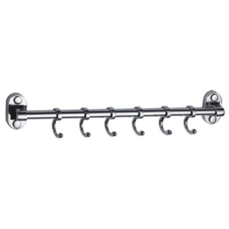 Крючки на планке A166-6 хром 5 крючков двигающиеся