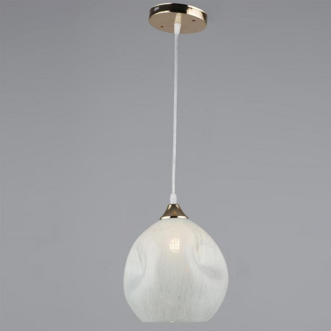 Люстра кухонная 1 плафон 20*19*80 см Е27 60Вт 4м2 плафон стекло золото Baizheng