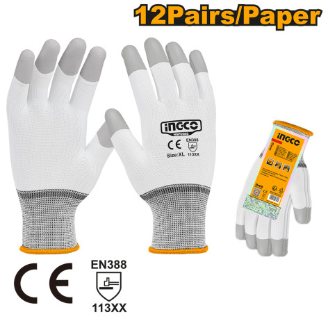 Перчатки с полиуретановым покрытием XL INGCO HGPUG02 Перчатки с полиуретановым покрытием XL INGCO HGPUG02