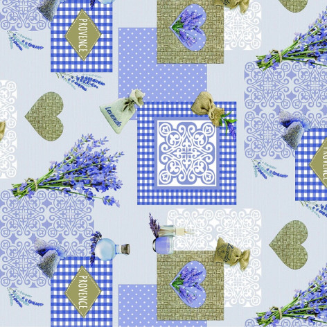 Клеенка ПВХ тканевая основа 1,4*20 м глянцевая рис STS514A Grace