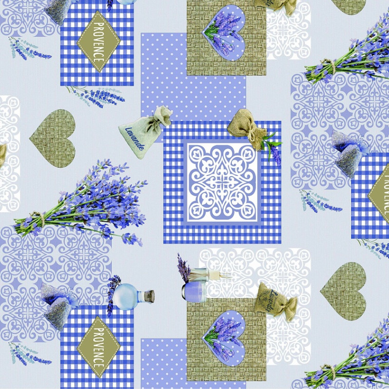 Клеенка ПВХ тканевая основа 1,4*20 м глянцевая рис STS514A Grace