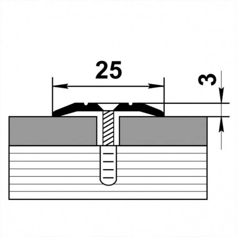 Изображение Порожек стык 1,8 м дуб мореный 25мм