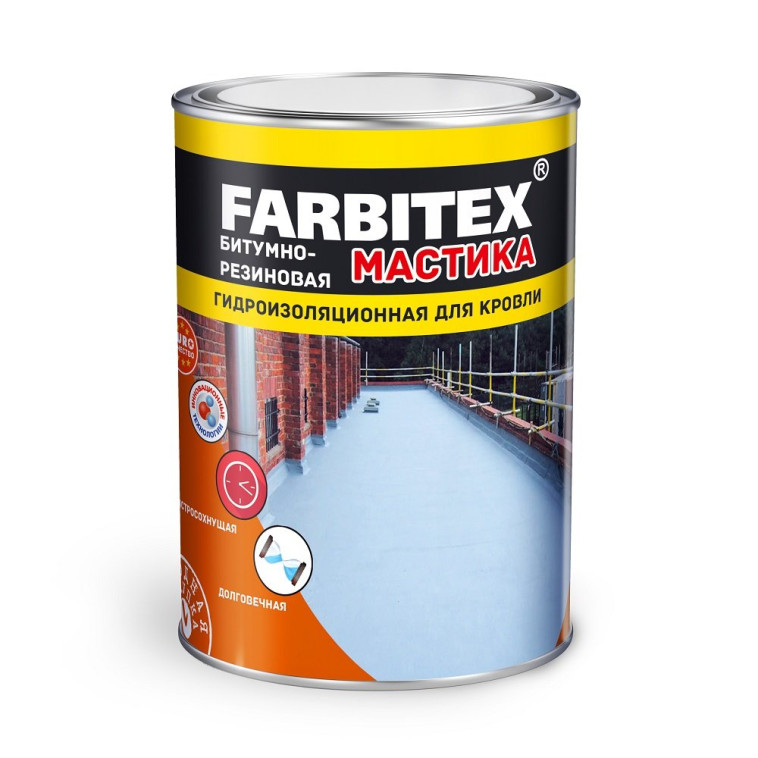 Мастика битумно-резиновая  8 кг(1) FARBITEX