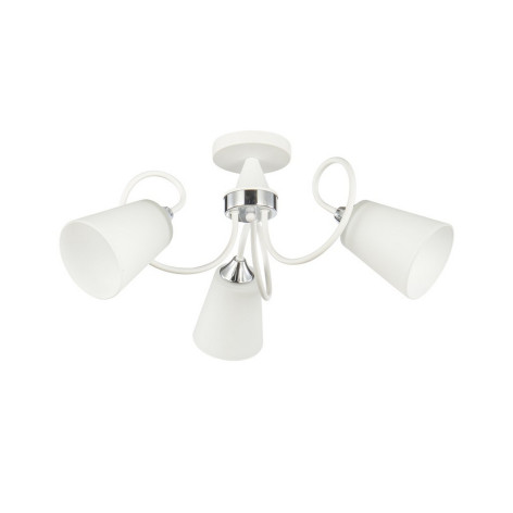 Люстра 3 плафона 42,5*34*30 см 60Вт 12м2 плафон стекло белый Baizheng