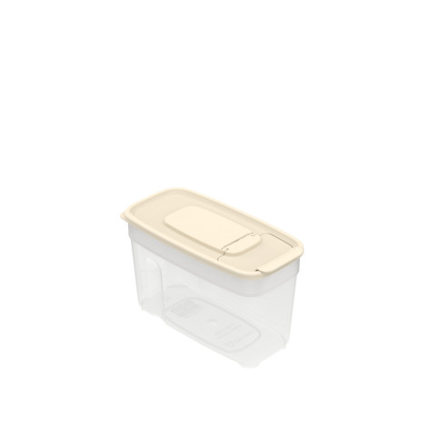 Емкость пластиковая для сыпучих продуктов 1 л 170*85*105 мм слоновая кость Альт-Пласт