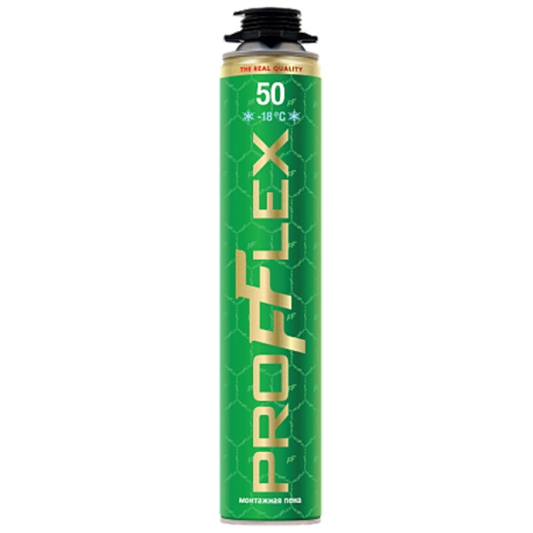 Пена монт проф Profflex Pro Green ЗИМА 50л 770г 750мл