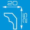 Миниатюра Плинтус инжекционный 12001 1,3м 20х25см Формат