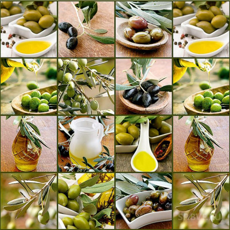 Клеенка ПВХ нетканая основа 1,4*20 м олива рис 111A Dekorama