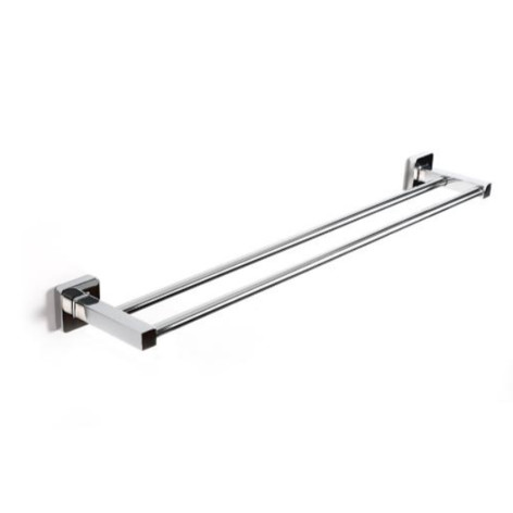 Держатель металлический для полотенец 4,6*10,5*60 см двойной стальной BZ-KD40 (1/10)  Baizheng