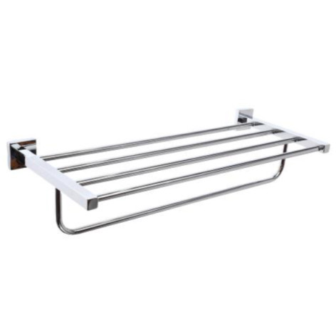 Полка металлическая 14*24*60 см с держателем для  полотенец стальной BZ-KD41 (1/10)  Baizheng