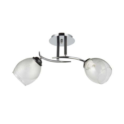 Люстра 2 плафона 42*26*24 см E27 60Вт 9м2 плафон стекло черный хром Baizheng