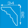 Мини изображение Плинтус инжекционный 13024 1,3м 34х38мм (угол В1324) Формат