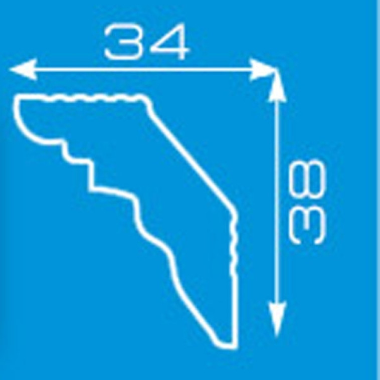 Фото Плинтус инжекционный 13024 1,3м 34х38мм (угол В1324) Формат