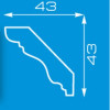 Мини изображение Плинтус инжекционный 14005 1,3м 43х43мм (угол В1405) Формат