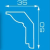 Мини картинка Плинтус инжекционный 14006 1,3м 35х50мм (угол В1406) Формат