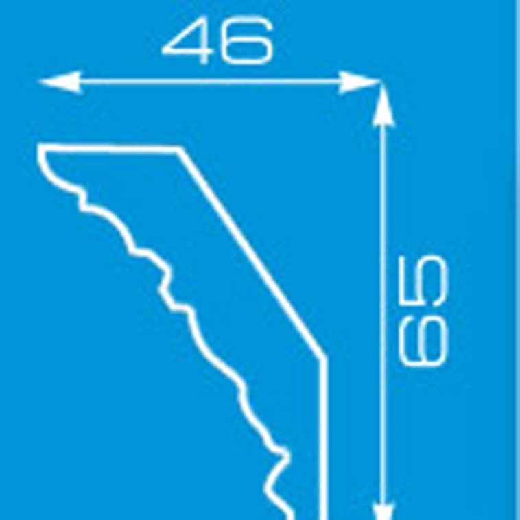 Фото Плинтус инжекционный 16020 1,3м 46х65мм (угол В1620) Формат