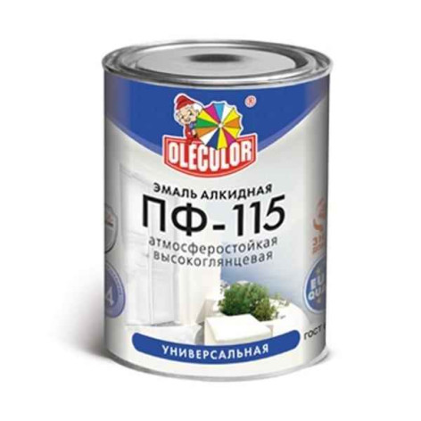 Эмаль алкидная ПФ-115 OLECOLOR черная матовая 2,7кг Эмаль алкидная ПФ-115 OLECOLOR черная матовая 2,7кг