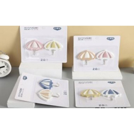 Набор пластиковых крючков 2 шт 7,5*7 см самоклеящийся металл держател Зонтик BZ-5123 Baizheng Набор пластиковых крючков 2 шт 7,5*7 см самоклеящийся металл держател Зонтик BZ-5123 Baizheng