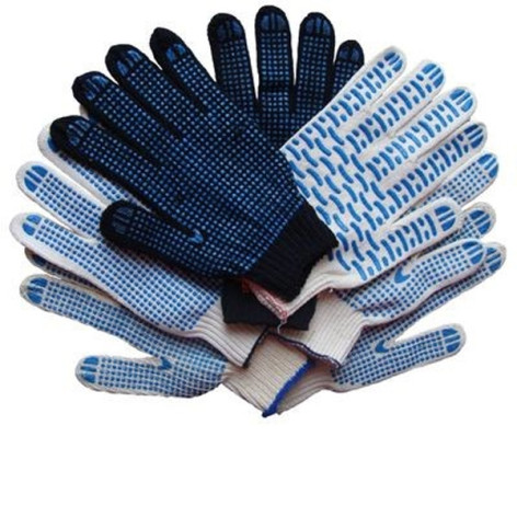 Перчатки  х/б с ПВХ 3н точка Перчатки  х/б с ПВХ 3н точка