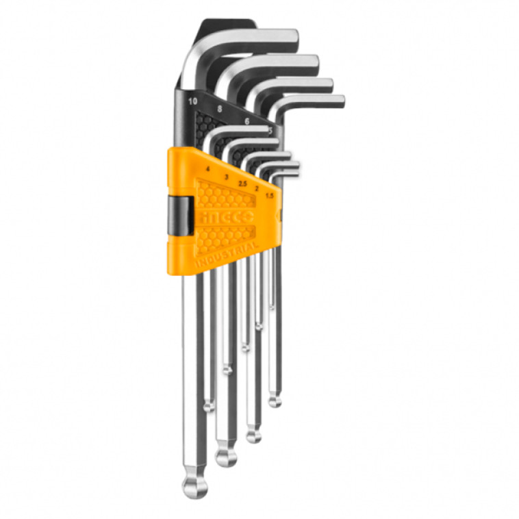Набор ключей Torx INGCO 1.5-10 мм  (6/36) Extra Long HHK12092 INDUSTRIAL
