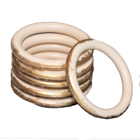 Кольцо слоновая кость с золотом 28мм Дубрава