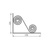 Мини картинка *Кронштейн уголок фигурный 150х125 мод.5 коричневый металлик (10) D