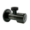 Мини фото Кран угловой для подключения сантехнической арматуры, черный 1/2