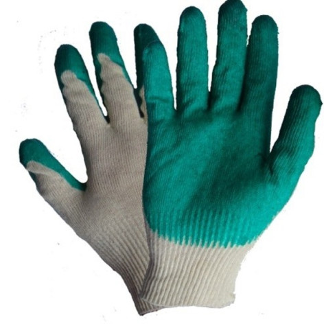 Перчатки х/б латексная обливка 13 класс желтые Перчатки х/б латексная обливка 13 класс желтые