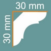 Мини картинка Плинтус экструзионный FK-4016 золото 2,0м 30х30мм Флекс