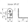 Мини изображение Уголок мебельный  30*30*15мм цинк ПРОМТАРА
