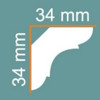 Мини картинка Плинтус экструзионный FK-4502 золото 2,0м 34х34мм Флекс