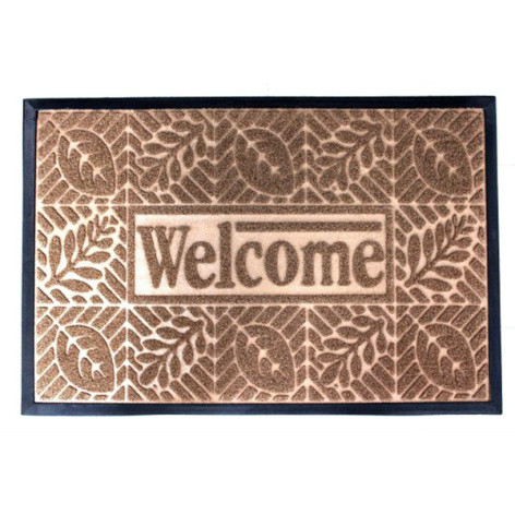 Коврик придверный BAIZHENG 50*80 (Welcome) коричневый (Bay)