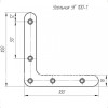Мини картинка Угольник УГ-100-1 цинк (200)