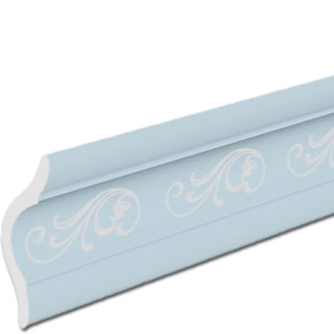 Плинтус экструзионный Р-102-1 голубой с рисунком жемчуг 1,0м 35х35мм Флекс