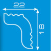 Мини изображение Плинтус экструзионный 03006Е 2,0м 22х18мм (угол 6Е) Формат