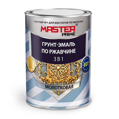 Грунт-эмаль по ржавчине 3в1 алкидная FARBITEX PROFI MASTER зеленая полуматовая молотковая 0,4л Грунт-эмаль по ржавчине 3в1 алкидная FARBITEX PROFI MASTER зеленая полуматовая молотковая 0,4л