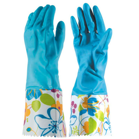 Перчатки латексные M с манжетами LG-Cu р-р Рыжий кот