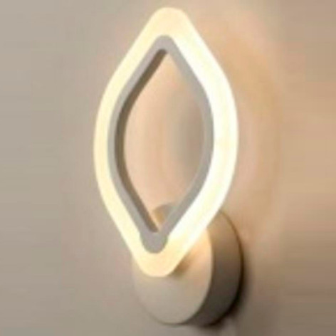 Бра светодиодный 1 плафон 27*16*8 см 18 Вт 510 LM 5м2 акрил 3 цвета серебро Baizheng