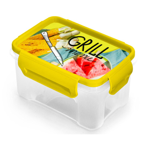 Контейнер пластиковый 1,8 л прямоугольный для СВЧ GRILL MENU Полимербыт