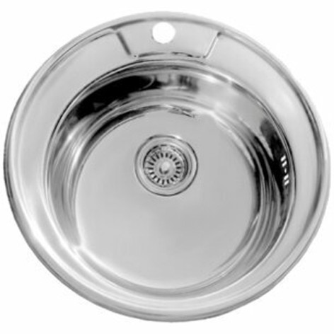 Мойка кухонная d51*16см 0,6мм. (без сифона) Vladiks L-451